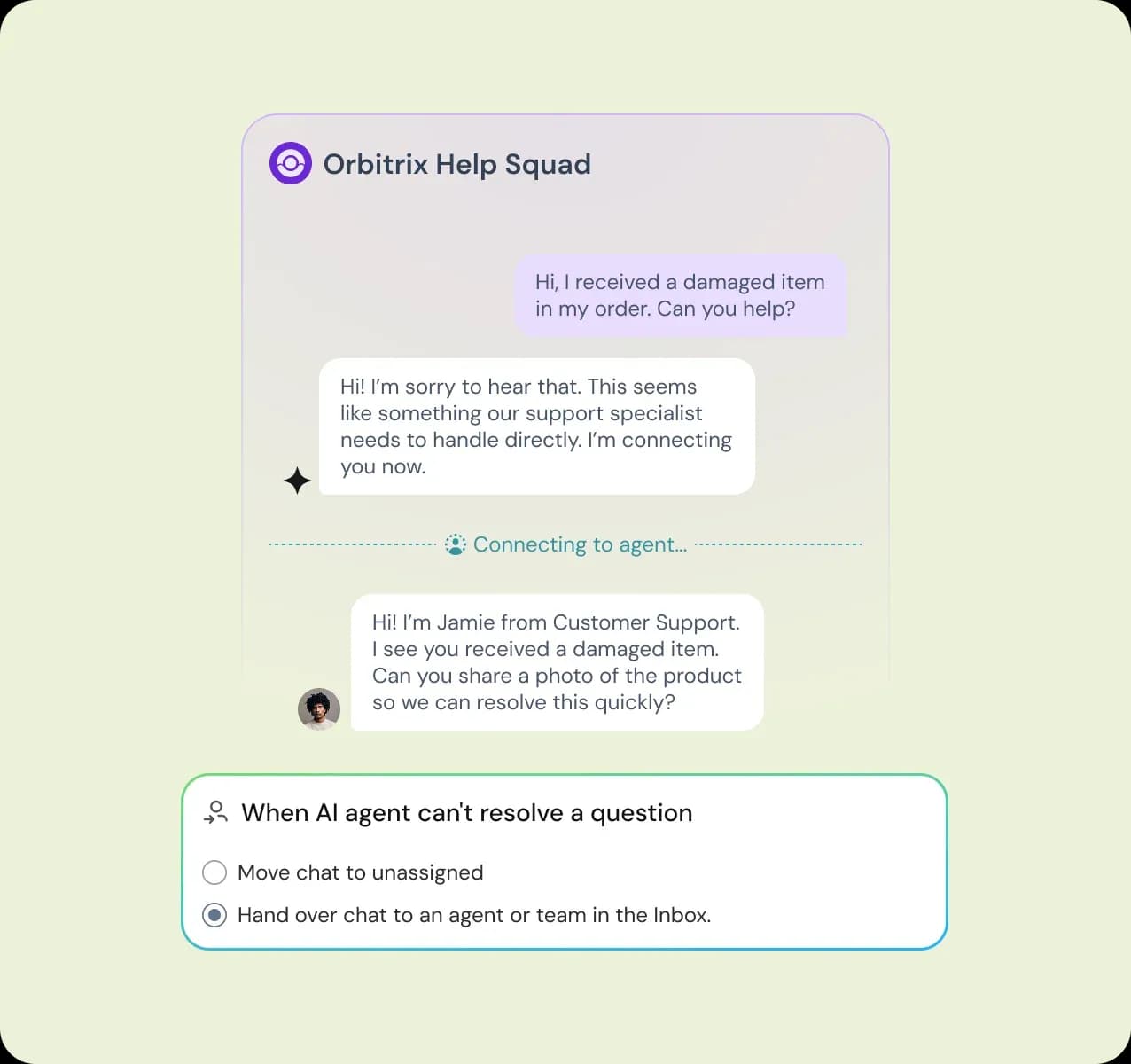 product-page-ai-agent-highlight-handoff-rules